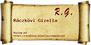 Ráczkövi Gizella névjegykártya