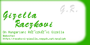 gizella raczkovi business card